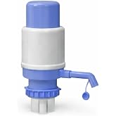 DEİNHAUS Manuel Su Pompası, Mavi ve Beyaz, Plastik, B&uuml;y&uuml;k ve K&uuml;&ccedil;&uuml;k Şişelerle Uyumlu, Basmalı Dispenser, Pompa, Damacana, 20 L