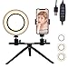 Produktbild WXQP LED-Ringlicht, 6,3 Zoll Desktop-Make-up-Licht mit Telefonhalter Ständer 3 Lichtmodi Selfie-Licht für Video- / Make-up- / Live-Stream-Fotografie