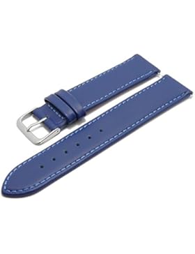 Meyhofer Uhrenarmband Bonn EASY-CLICK 16mm royalblau Leder abgenäht Made in Germany My2fcml2023