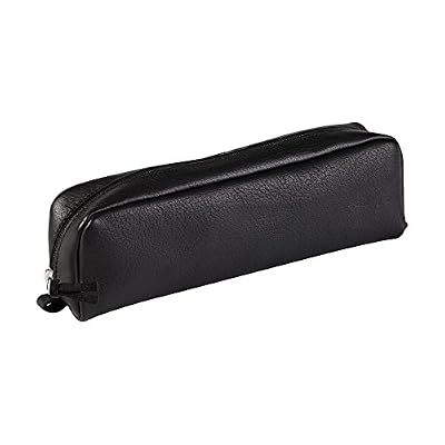 Clairefontaine Trousse rectangulaire en cuir 22 x 4 x 6 cm Noir