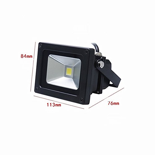 SAILUN 10W LED Fluter Kaltweiß Strahler Licht Scheinwerfer Außenstrahler Wandstrahler Aluminium IP65 Wasserdicht 5 Stück Schwarz - 2