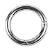 Produktbild Igemy Schnalle Keychain 5 Stück Runde Karabinerhaken Schlüsselanhänger 28mm Snap Clips (Silber)