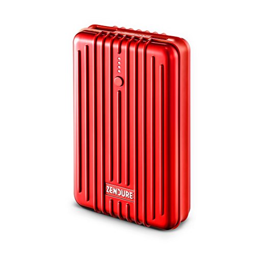 Zendure A3TC USB C Power Bank 10000mAh con Porta di Tipo C 5V / 3A Max (Ingresso e Uscita) Batteria Esterna Caricabatteria Portatile per iPhone, Samsung, Huawei, Xiaomi e Altri Smartphone – Rosso
