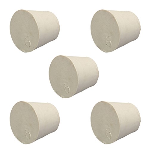 5x Labor Voll Gummi Stecker Stopper Bungs Flask Konische Rohrstopfen – 6 # - 2