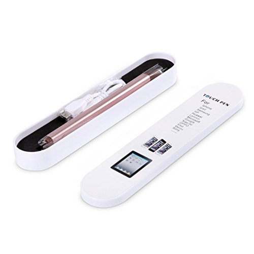 Stylus Stift, Touchscreen Eingabestift , Wrcibo USB Aufladbar Kapazitiver Eingabestift Stylus Touch Pen Touch Screen Zeichnen- und Schreibstift, Feine Präzision Kugelschreiber für Touch-Screen-Smartphones & Tablets (Rose-Gold) - 7