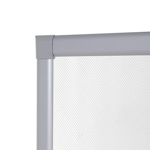 Lichtschachtabdeckung in Silber für Kellerschacht und Lichtschacht, 80 x 150 cm, individuell kürzbar, moderner und trittfester Gitterrostabdeckung mit Alurahmen und hochtransparentem EVA-Gewebe - 6