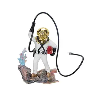 POPETPOP Aquarium Decorations Diver with Hose Live Action Aerating Aquarium Ornament Fish Tank Decoration Aquarium Ornament