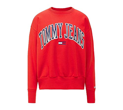 Preisvergleich Produktbild Tommy Jeans Collegiate Logo Women's Red Sweatshirt DW0DW06050