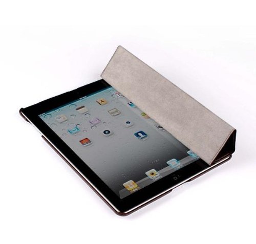 Invision® iPad 2 iPad 3 und iPad 4 Intelligente Hülle – Tolles Design – Magnetische Aufweck/Schlaf-Funktion – Hochwertiges PU-Leder (iPad 2 3 4 / Braun) - 6