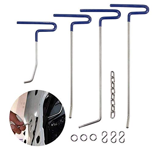 Mookis PDR Attrezzo per Rimuovere Ammaccature Kit 9 Pezzi Asta per Rimuovere Ammaccature con la Punta a Uncino