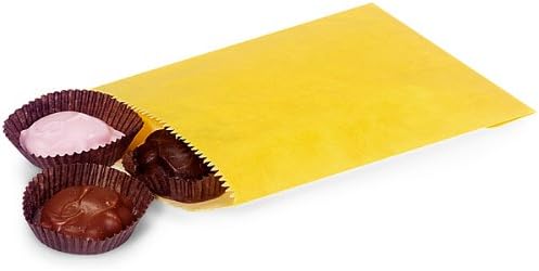 Bulk 1/4 Lb Yellow Paper Candy Bags4-3/4 X 6-3/4"