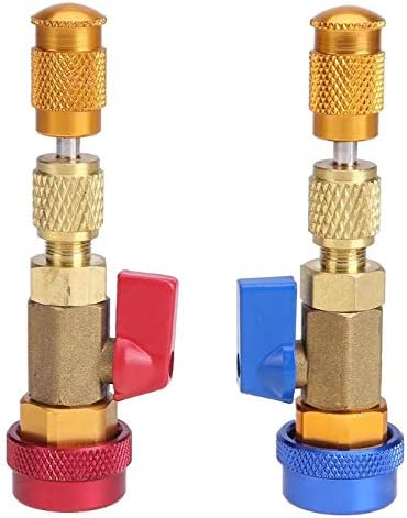 2pcs R134a Quick Coupler Connector Car Air Conditioning Refrigerant Adapter LDCRE