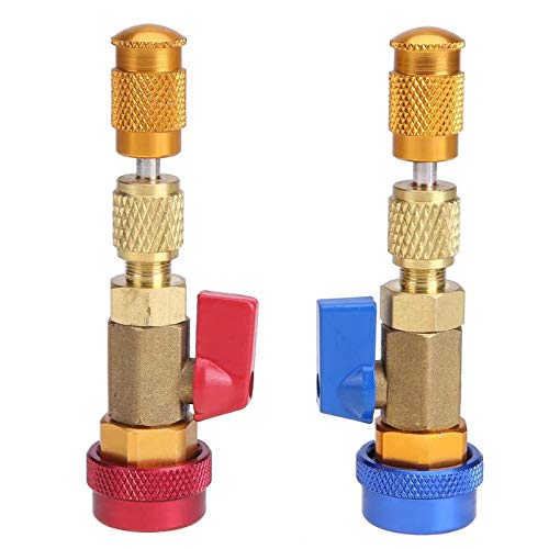 2pcs R134a Quick Coupler Connector Car Air Conditioning Refrigerant Adapter LDCRE