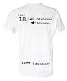 Mit diesem lustigen Shirt wird dein 18. Geburtstag unvergesslich! Das hochwertige, weiße T-Shirt ist nicht nur das perfekte Outfit für deine Geburtstagsparty, sondern alle deine Freunde können sich auf deiner persönlichen Gästeliste verewigen.