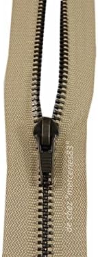 Zip 65 cm Beige – 5 mm Brass – A Runner Metal Mesh Zipper can be opened Divisible Beige – Mesh Metal 65 cm Width 3 cm.