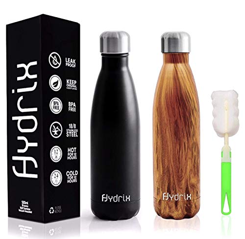 Hydrix Bottle Stainless Steel Vacuum Insulated, Double Walled Water Bottle - 12 Hours Hot & 24 Hours Hydrix Bottle Stainless Steel Vacuum Insulated, Double Walled Water Bottle - 12 Hours Hot & 24 Hours