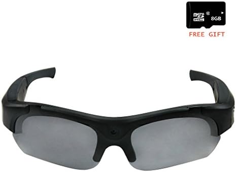 JIAMEIYI Sports DV Camera Sunglasses Hidden Security Video Recorder HD 1080P 5 Megapixel Camera Sunglasses Photo Taking for Outdoor Activities (Black)