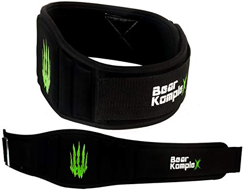 Bear Komplex Weighlifting Belt for Powerlifting, Crossfit, Squats, Weight Training and More. Low Profile Velcro with Super Firm Back for Maximum Stability and Exceptional Comfort. Easily Adjustable