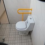 SDKKY Sicherheit Armlehne Barrierefrei Handlauf auf einer Seite WC-Sitz Edelstahl Handlauf wc Ältere wc Führungsschienen, B