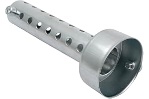Baceyong 1PC 60mm Silenziatore di Scarico Moto Universale, Silenziatore di Scarico Universale Moto Deflettore DB Killer Silenziatore di Scarico, Argento
