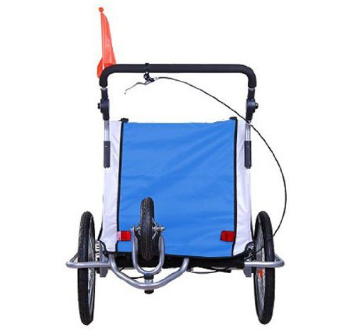Homcom 360° Drehbar Kinderanhänger 2 in 1 Fahrradanhänger Jogger 6 Farben NEU - 3