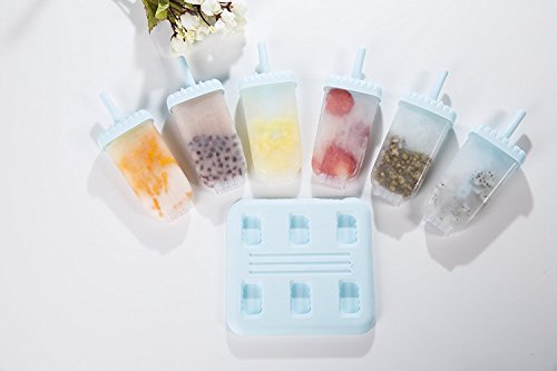 6 PC-Platz Design Ice Cream Pop Formen Maker Popsicle Formen Gefrorenes Eis Joghurt Jelly Pop Mold Popsicle Maker Lolly-Form-Behälter Pan-Set für Kinder / Kinder-Hot - 3