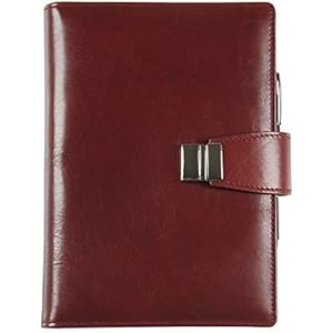 Echtes Leder Agenda - Elegant - Täglich 15x21 Täglich-wöchentlich 17x24 dunkelbraun