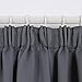 Deconovo Super Soft Solid Thermal Insulated Ready Made Pencil Pleat Blackout Curtains Drak Grey for Bedroom with 2 Tiebacks 140x175cm 2 Panels