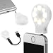 Produktbild Urcover® universal LED Selfie Light Weiß | tragbarer Mini Strahler Flash-Light | Foto-Licht Lampe mit Einstellbarer Helligkeit | AUX Anschluss 3,5 mm Klinke | Kamera Smartphone