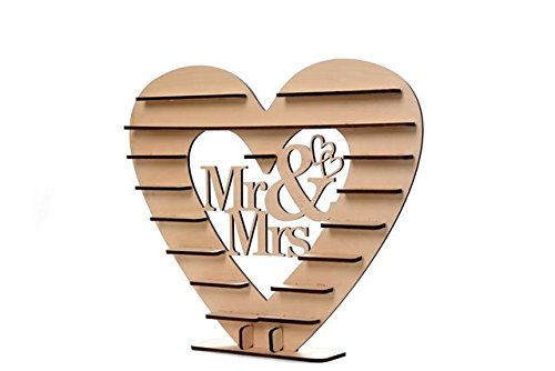 ASVP Shop “Mr & Mrs” Ferrero Rocher Herz Display Ständer Mittelstück Perfekt für Parties, Hochzeiten & Candy Bar - 2