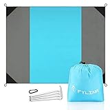 Maxi Tapis Couverture Pliable Compact Léger Nylon Résistant au Sable Imperméable à l'Eau Idéal Plage et Pique-Nique Séchage Rapide 270 cm x 210 cm