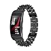Produktbild Mamum Edelstahlkette Metallarmband Smart Watch-Armband für Samsung Gear Fit 2 / Fit 2Pro (Schwarz)