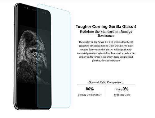 Ulefone Power 3 - 6,0 Zoll FHD 4G Phablet (18:9) Android 7.1 Smartphone mit Gesichtserkennung, 6080mAh MTK6763 Octa Core 2.0GHz 6GB RAM + 64GB ROM, 21MP + 5MP Quad Kameras, Corning Gorilla Glass 4 Screen - Schwarz