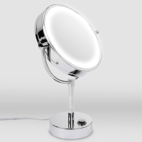 casa pura® Kosmetikspiegel mit LED Beleuchtung | 3 hohe Vergrößerungsgrade wählbar (7-fach) - 2