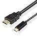 Produktbild TNP USB Typ C (usb-c) zu HDMI 4 K Kabel Konverter Adapter (1,8 m) – usb-c 3.1 männlich zu HDMI weiblich High Speed Ultra HD UHD 4 K 1080p Video Audio AV Adapter Konverter Kabel Kabel Stecker Stecker (schwarz)