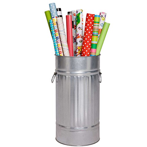 BUTLERS Zink Mülltonne ‚Oskar‘ – Behälter für Abfall, Wäsche, Spielzeug – 46l – - 3