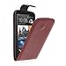 Price comparison product image Jujeo Crazy Horse Leather Flip Case for HTC Desire 601 Zara Red