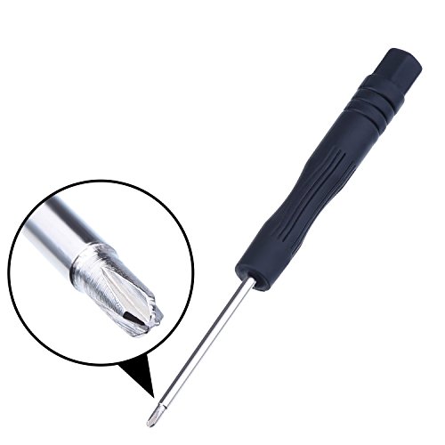 4 x Gummi Fuß Polster Ersatz Fuss Set mit 10 x Gehäuse Unterseite Schrauben (3 Lang und 7 Kurz) und P5 Schraubenzieher Kit Set für Macbook Pro A1278 A1286 A1297 13, 15 und 17 inch (Nicht für Retina Display) inkl. MMOBIEL Reinigungstuch - 2