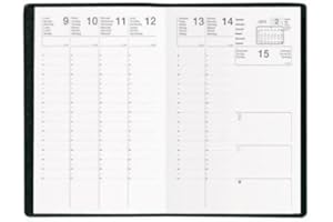 EXDI Agenda Semainier Orphée 16 x 16 cm 1S / 2P Noir