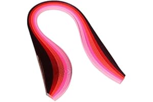 ODETOJOY Quilling Paper Gradient Quilling Strisce 3 mm Crafts Filigrana Paper 1/8" Rainbow Color 120 pz Lunghezza 53,3 cm (Rosso)