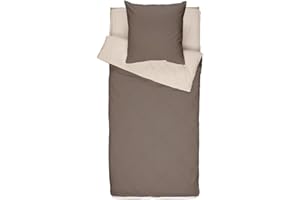 Bleu Câlin Caradou CARC90MIFIPRA Juego de sábanas y Fundas de Almohada, poliéster, Marrón y Beige, Sencillo, 90x190 cm