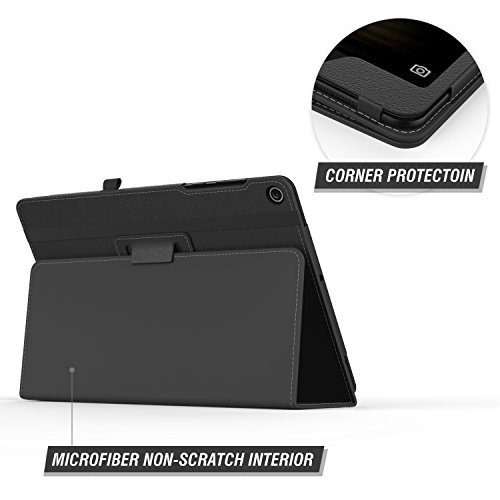 MoKo ASUS ZenPad 3S 10 Hülle – Kunstleder Ständer Schutzhülle Smart Cover mit Auto Schlaf / Wach Funktion und Stift-Schleife für Asus ZenPad 3S 10 9.7 Zoll Z500M 2016 Modell Tablet-PC, Schwarz - 8