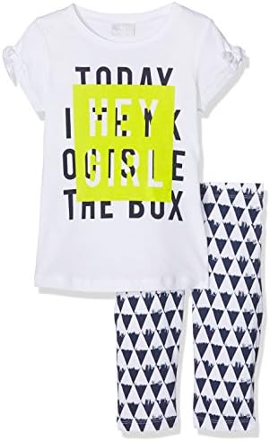 MEK Girl's 181MIEM003 Sportswear Set, Bianco (Optical White 01 001), 122 cm (Manufacturer Size:7A)