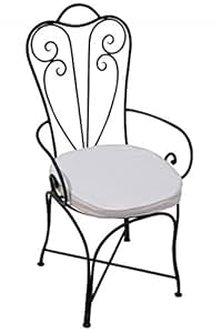 ORIGINAL Orientalischer Stuhl Gartenstuhl aus Metall Schwarz Marbella