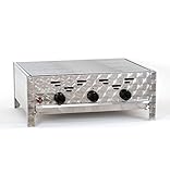 Technische Daten: Heizleistung: 11 kW | Werkstoff: Edelstahl | Anzahl Brenner: 3 (Stahl, verchromt) | Anz. Brennleisten: 9