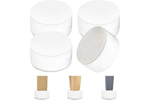 BUZIFU 4 Pezzi di Rialzi per Mobili Piedini Rotondi per Armadietto da Tavolo Autoadesive Alzate per Letti Piedi del Tavolo Piedini per Letto Divano e Armadi, Diametro 6 CM, Alti 2.7 CM