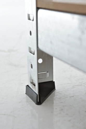 CLP Schwerlastregal BIG, Metall, verzinkt, Tragkraft 1325 kg, 180 x 90 x 45 cm, Lagerregal 5 Böden silber - 8