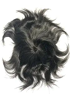 GLORIOUS HUB 100% Human Hair Patch/Piece/System/Toupee/Wig for Boys and Men with Free Johnson Red Tape and 4 Hair Wig Clips (Australian Double Layer) (8x6)