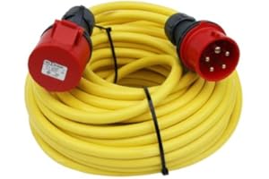 ETF CEE Starkstromkabel 50m 400V / 16A CEE-Verlängerung Verlängerungskabel K35-N07V3V3-F 5x1,5mm² IP44 Phasenwender