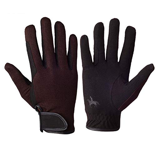 Preisvergleich Produktbild Handschuhe Verschleißfeste Rutschfeste Reiterhandschuhe Professionelle Pferderennenhandschuhe Reitzubehör (Farbe : Kaffee)
